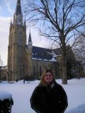 roommate at the basilica.JPG